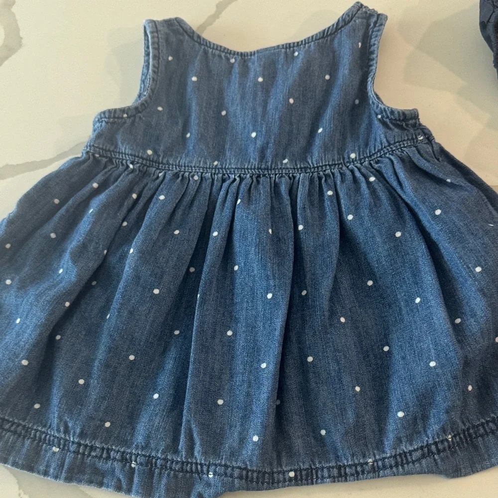 GAP Blue Polka Dot Dress Set for Kids